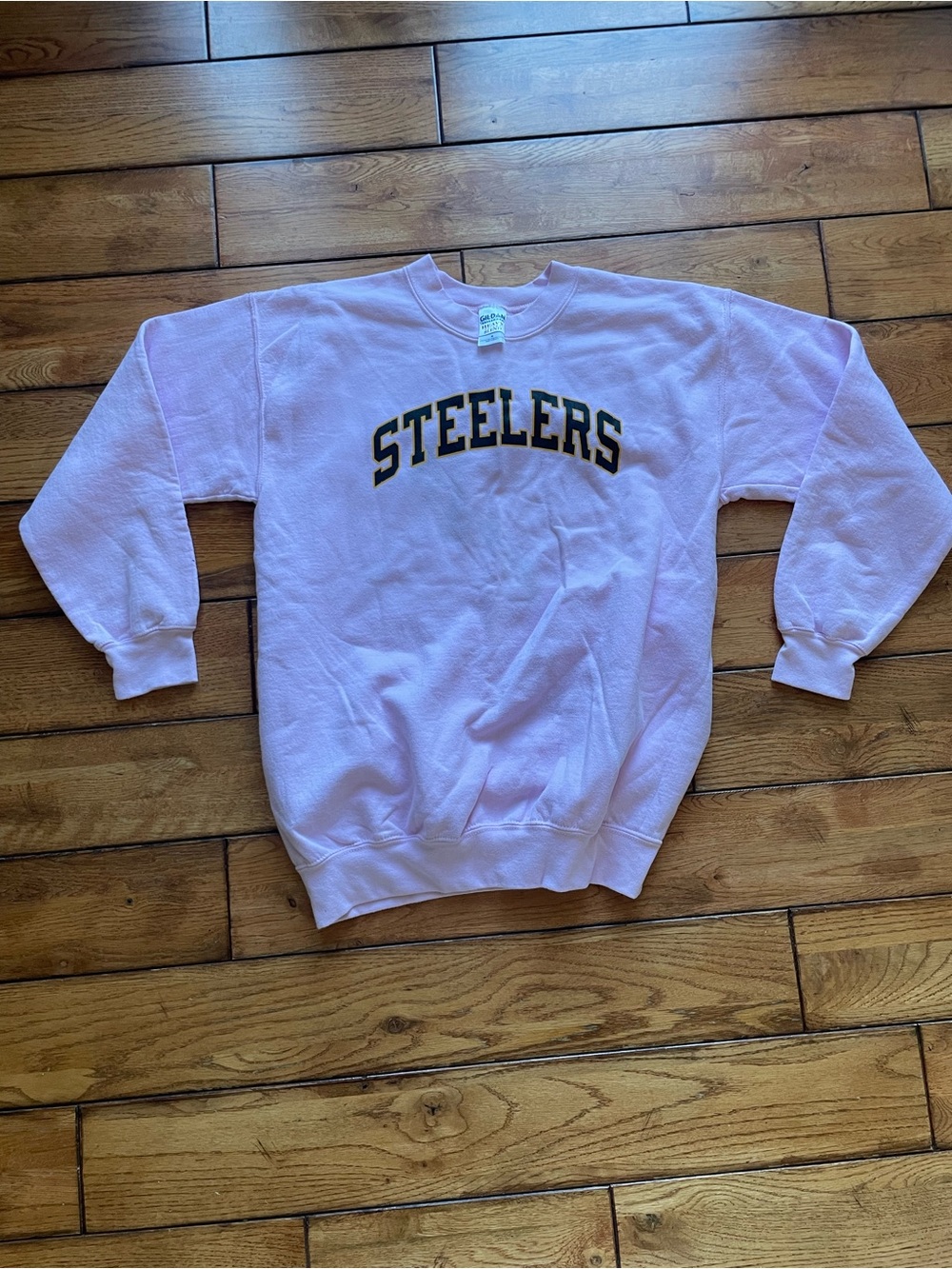 NFL Pink Steelers Arch Crewneck Sweatshirt